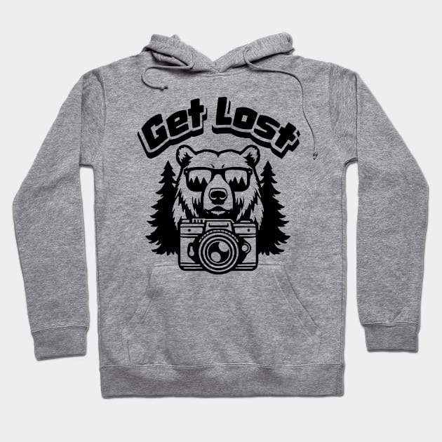 get lost bear hiking Hoodie by WPHmedia